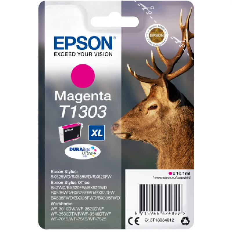 Epson Singlepack Magenta T1303 DURABrite Ultra Ink C13T13034012