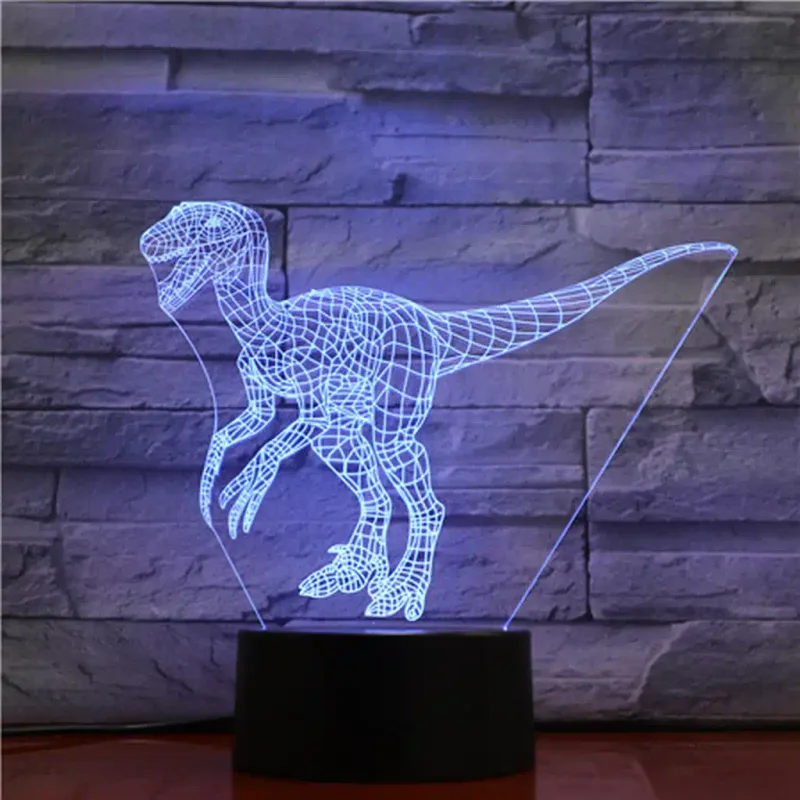 3Dmix 3DL-WD010 - 3D LED nočná lampa 3Dmix 3DL-WD - T-rex (Wood)