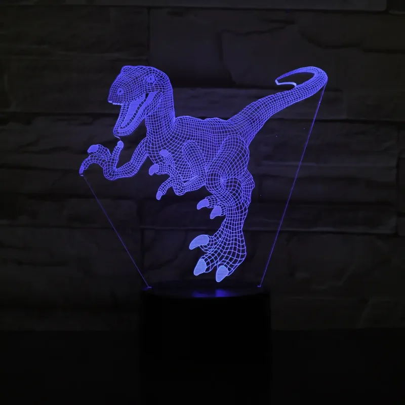 3Dmix 3DL-SMRT005 – 3D LED nočná lampa 3Dmix - Velociraptor (Smart)