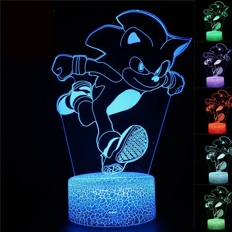 3Dmix 3DL-BTB068 – 3D LED nočná lampa - Sonic (Bluetooth reproduktor - farba biela)