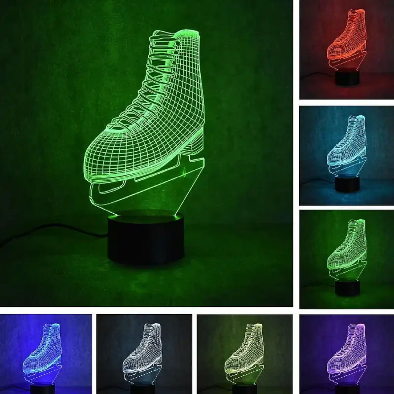 3Dmix 3DL-BTB032 – 3D LED nočná lampa - Korčuľa (Bluetooth reproduktor - farba biela)