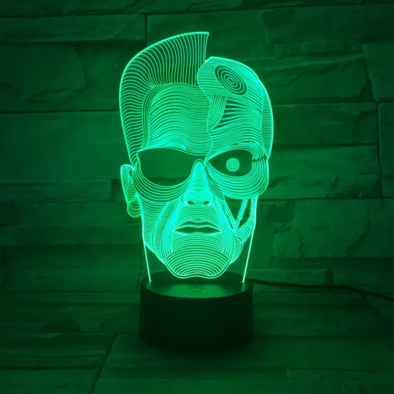 3Dmix 3DL-WD006 - 3D LED nočná lampa - Terminátor (Wood)