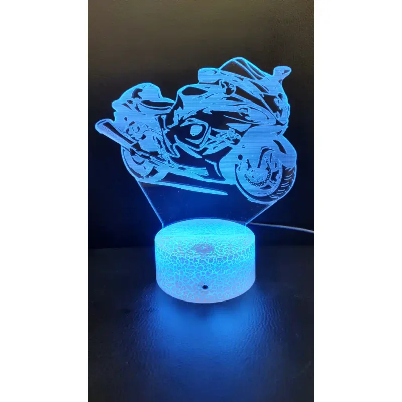 3Dmix 3DL-BSC023 – 3D LED nočná lampa - Motocykel