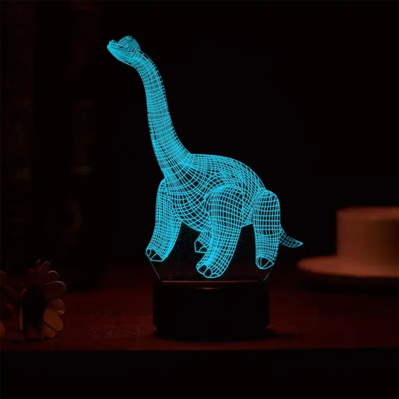 3Dmix 3DL-BTB045 – 3D LED nočná lampa - Diplodokus (Bluetooth reproduktor - farba biela)