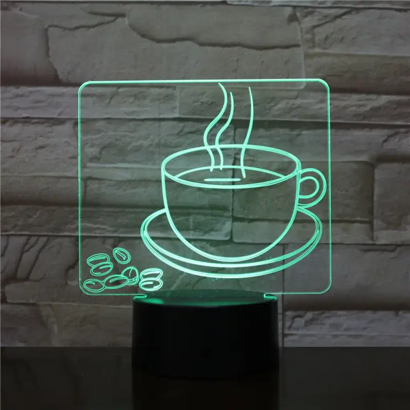 3Dmix 3DL-DRGB033 – 3D LED nočná lampa - Káva (Dual RGB)