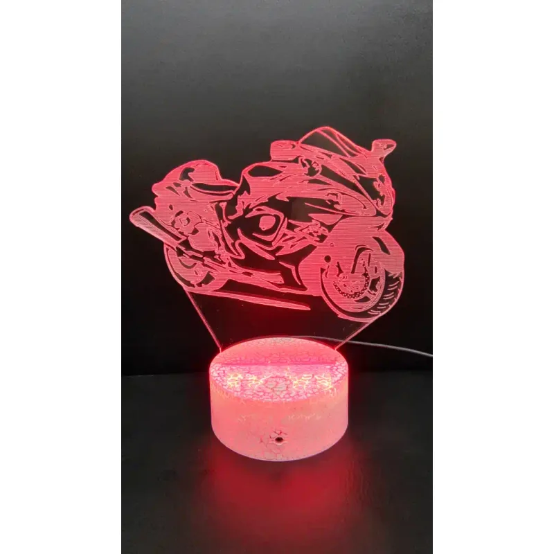 3Dmix 3DL-BTC023 – 3D LED nočná lampa - Motocykel (Bluetooth reproduktor - farba čierna)