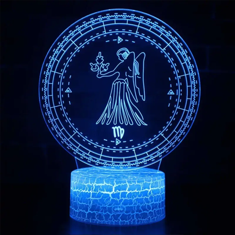3Dmix 3DL-DFS077 – 3D LED nočná lampa - znamenie zverokruku Panna (Aroma)