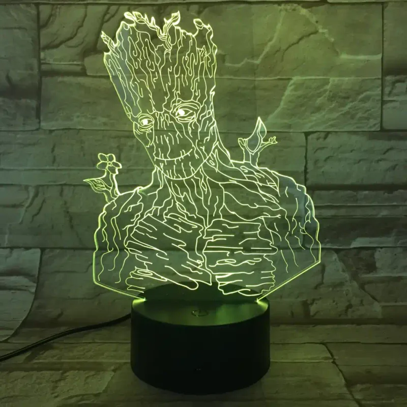 3Dmix 3DL-SL039 – 3D LED nočná lampa - Groot (Grút) (Solar)