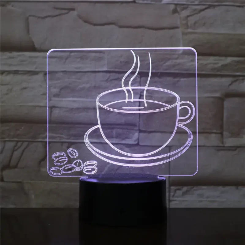 3Dmix 3DL-SL033 – 3D LED nočná lampa - Káva (Solar)
