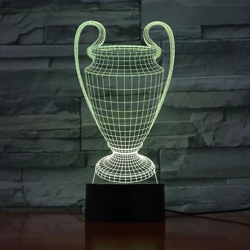 3Dmix 3DL-WD020 – 3D LED nočná lampa - Pohár pre víťazov (Trofej) (Wood)