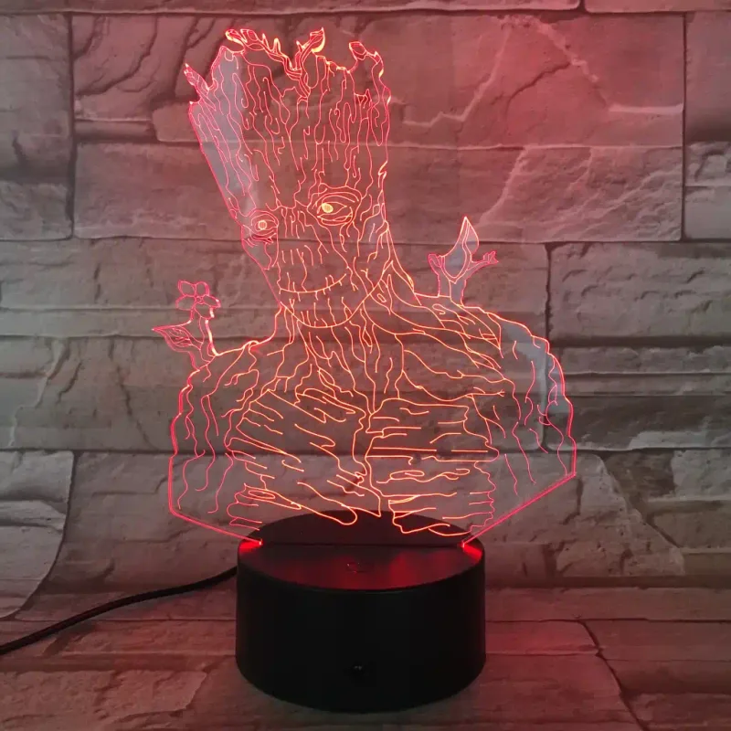 3Dmix 3DL-DFS039 – 3D LED nočná lampa - Groot (Grút) (Aroma)