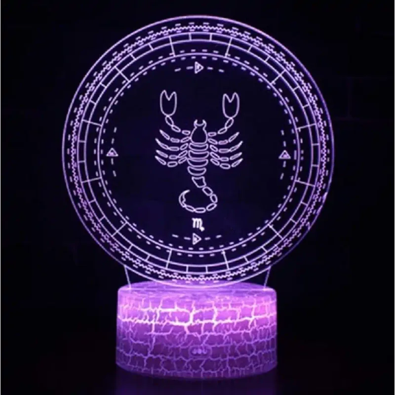 3Dmix 3DL-SMRT081 – 3D LED nočná lampa 3Dmix - znamenie zverokruku Škorpión (Smart)