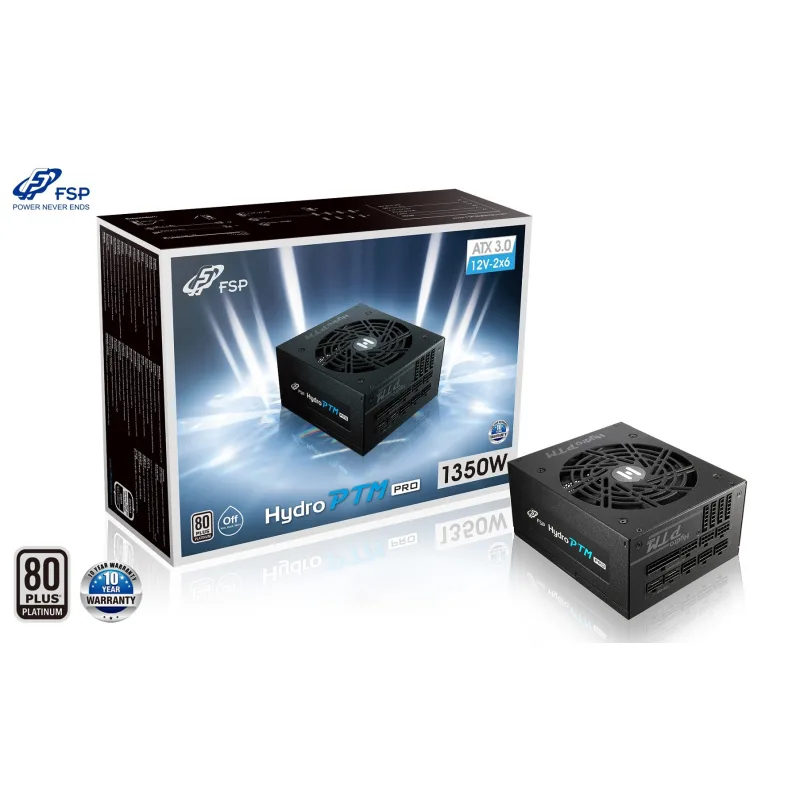 FSP HYDRO PTM PRO 1350/1350W/ATX 3.0/80PLUS Platinum/Modular/Retail PPA13F0101