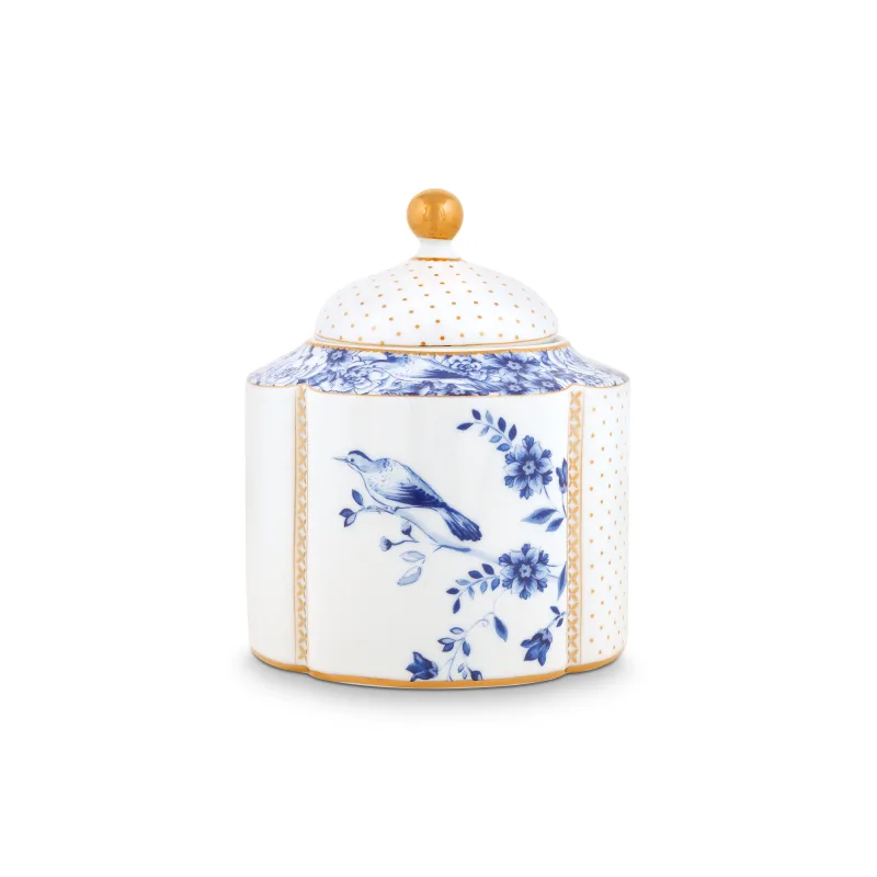 Pip Studio Royal White porcelánová dóza 1,75l, bílá