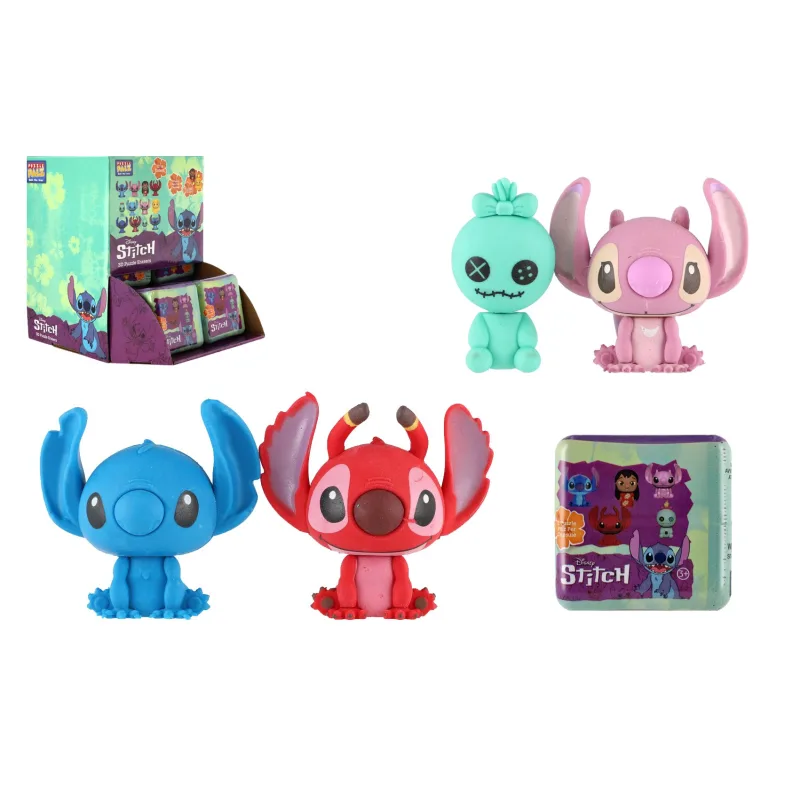 Teddies Lilo and Stitch 3D figúrky puzzle 2ks guma mix druhov