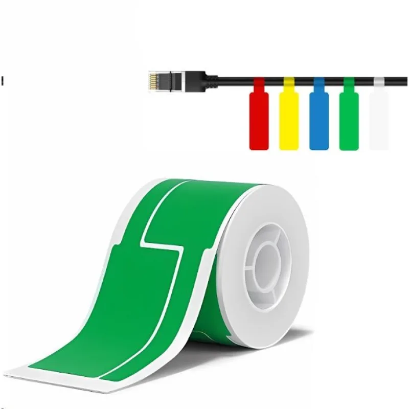 Niimbot štítky na káble T 25 × 76 mm 200 ks Zelené pre B21, B21S, B3, B1S