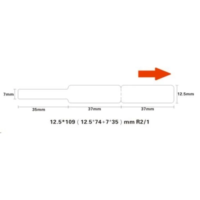 Niimbot štítky na kabely RXL 12, 5x109mm 65ks White pro D11 a D110…