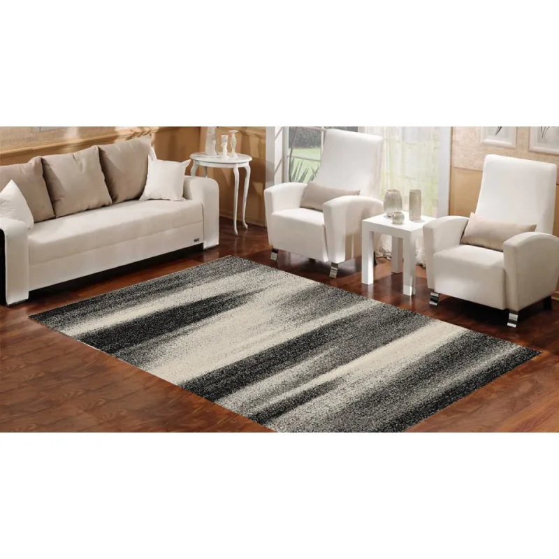 Chemex Moderný koberec Ostrava - pruhy 5 - sivý Rozmer koberca: 80x150 cm