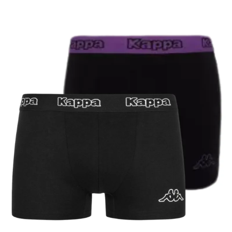 Pánske Boxerky Kappa 2 Pack Čierne/Fialová XXL