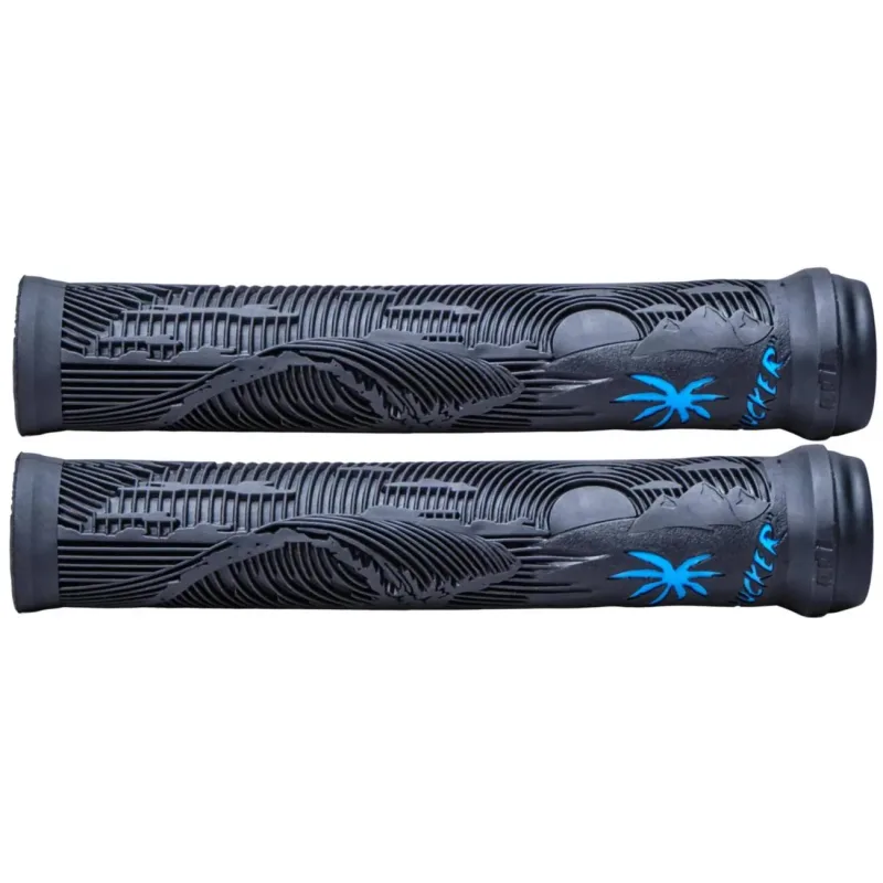ODI Hucker Flangeless Gripy (160mm|Černá/Modrá)