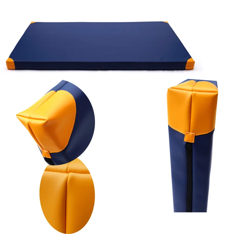 Fitmania Gymnastická žinenka SCHOOL 200 × 120 – 10 cm Barva: Tmavě modro-oranžová