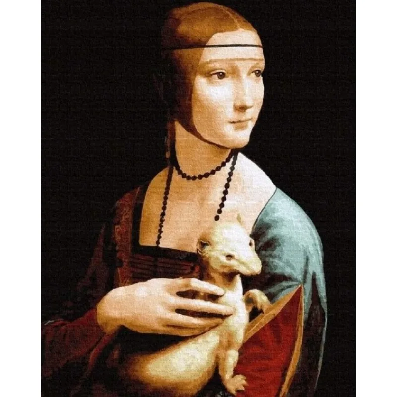 Diamantové maľovanie Norimpex 40x30 cm Dáma s hranostajom
