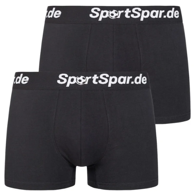 Pohodlné Pánske Boxerky SPORTSPAR balenie 2 ks 95% Bavlna Čierne M