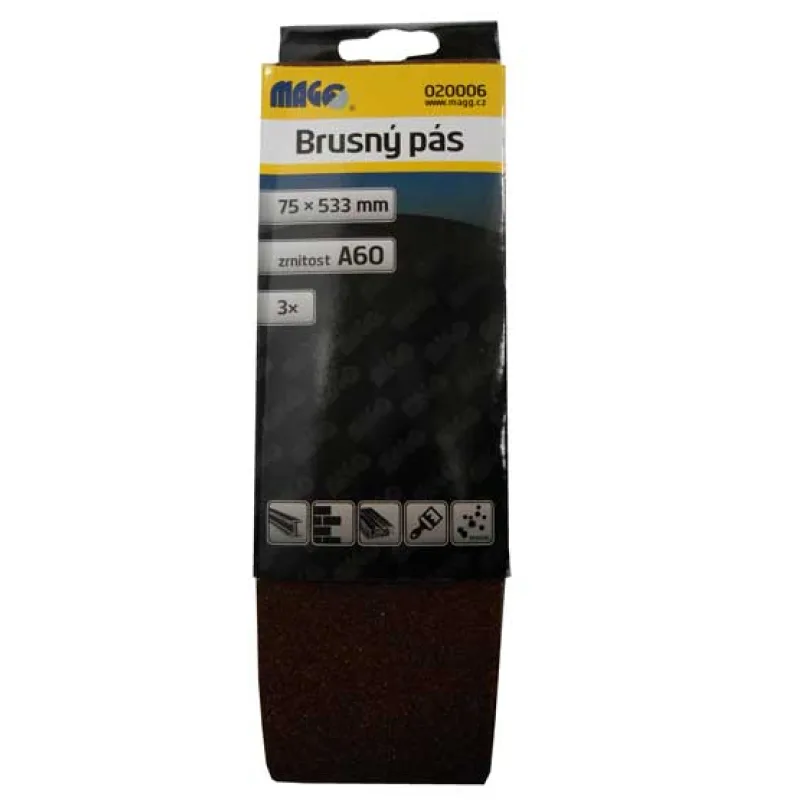 Brúsny pás MAGG 75x533 A60 3ks