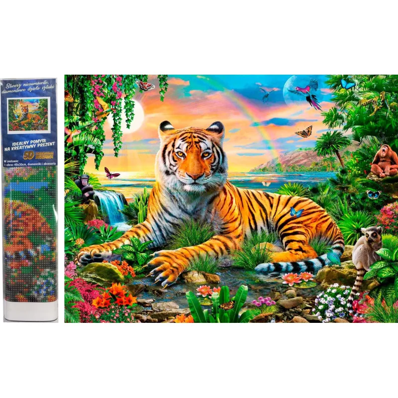 Norimpex Diamantové maľovanie Kráľ džungle 40x30cm