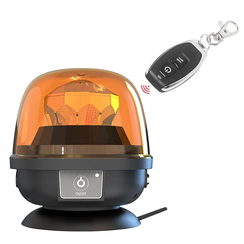 AKU LED maják, oranžový, dálkové ovládání, magnet, ECE R10, R65 wlbat73re