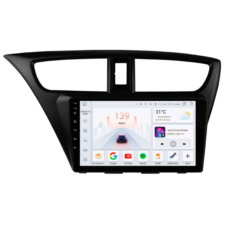 HIZPO KXHDCV95 Autorádio 9" Android 13 pro Honda Civic 9 Model: S9008 (8+128GB) CHR2813_AUT