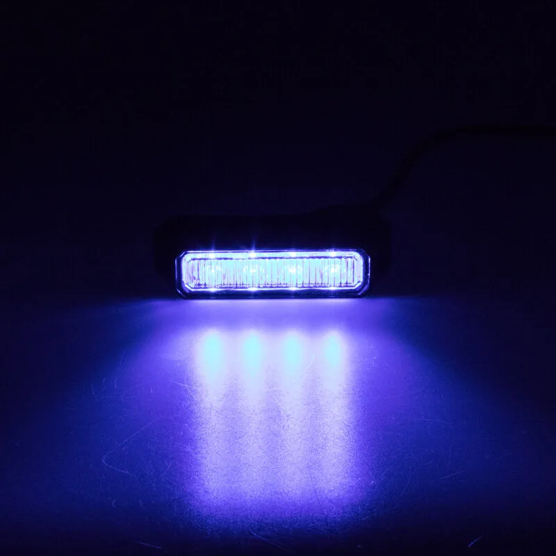 x PREDATOR 4x3W LED, 12-24V, modrý, ECE R10 kf004e3wblu