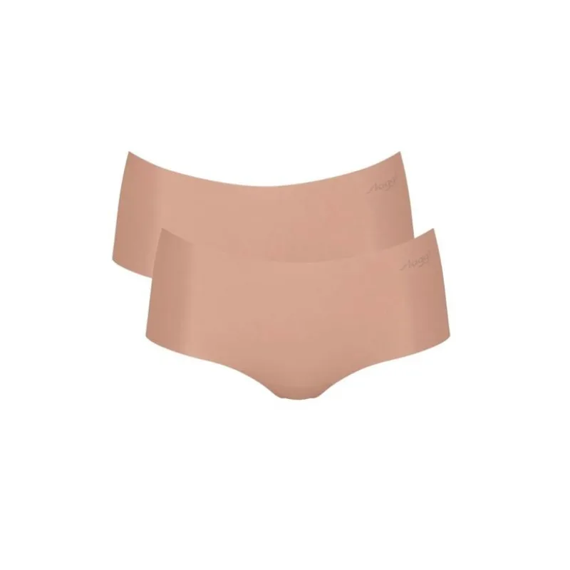 2 pack bezšvových nohavičiek Sloggi Zero Microfibre Shorts béžové L