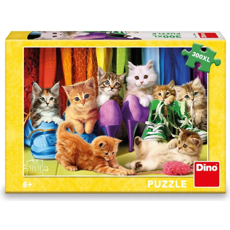 Dino Puzzle Farebné mačiatka XL 300 dielikov