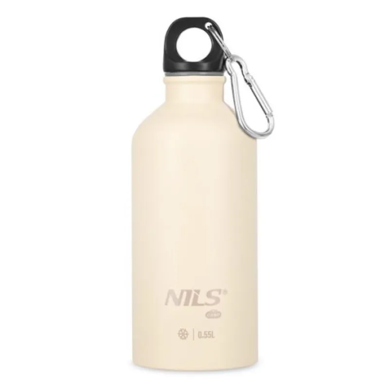 NILS Camp NC3801 Nerezová turistická láhev, béžová, 550 ml