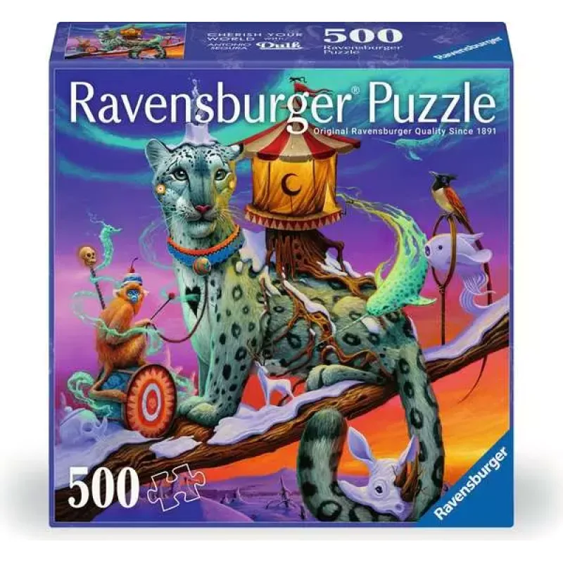 Štvorcové puzzle Ravensburger 500 dielikov Magický irbis