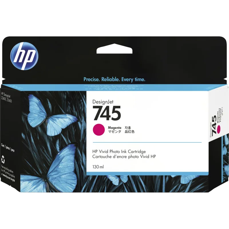 HP 745 inkoustová náplň purpurová, F9J95A F9J95A