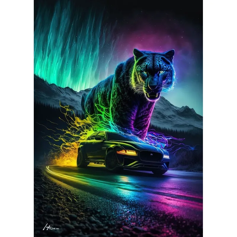 Diamantové maľovanie Norimpex 40x30 cm Šelma polárnej žiary