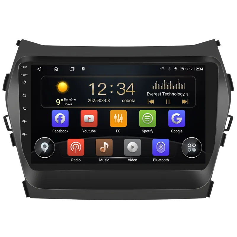 Isudar 2DIN autorádio T72-IEV96 Android, Hyundai Santa Fe ix45 T72-UN08M/A7162