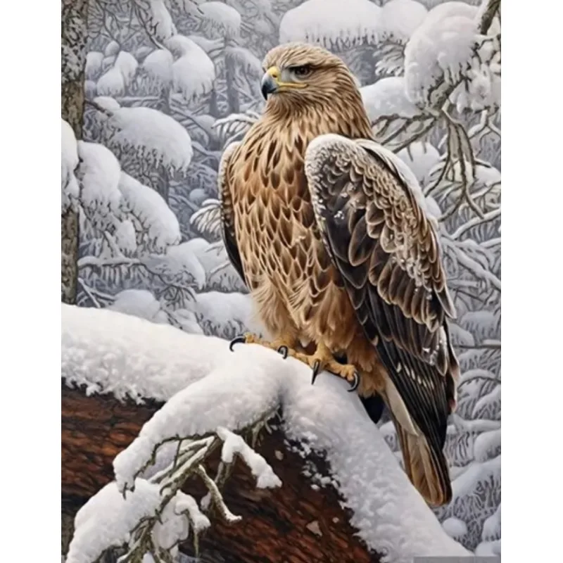 Diamantové maľovanie Norimpex 40x30 cm Orol v zime