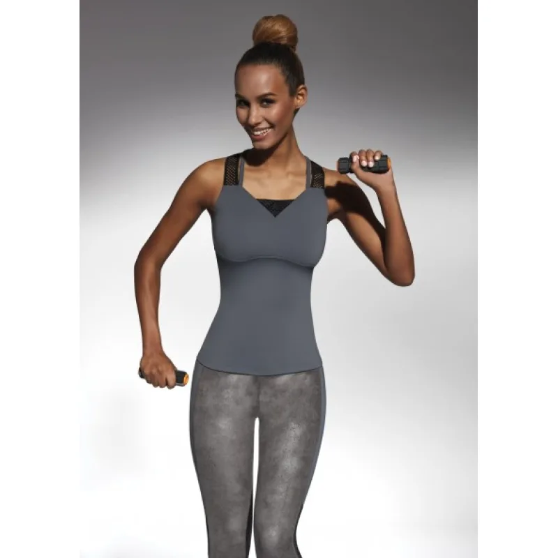 BAS BLACK FLINT-TOP 50 grafit + šedá L polyester / elastan