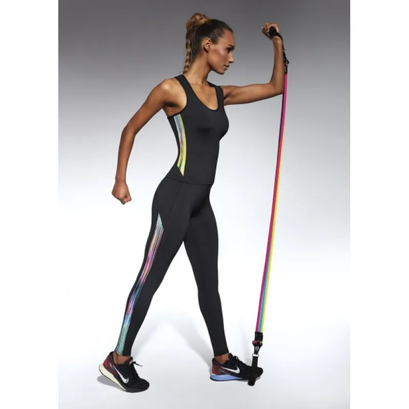 BAS BLACK COSMIC S polyester / elastan černá + multicolor