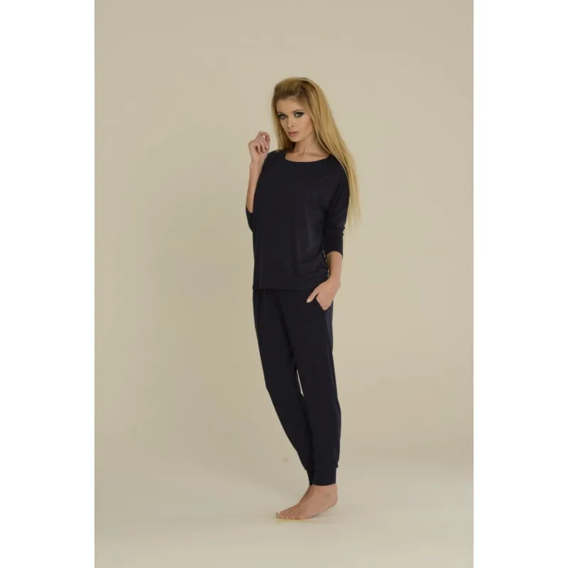 De Lafense PAULA 555 (347) námornícka modrá L viskóza / polyester / elastan
