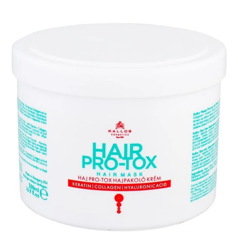 KALLOS KJMN Hair Pro-Tox Mask 500ml - vlasová maska s keratinem a kyselinou hyaluronovou