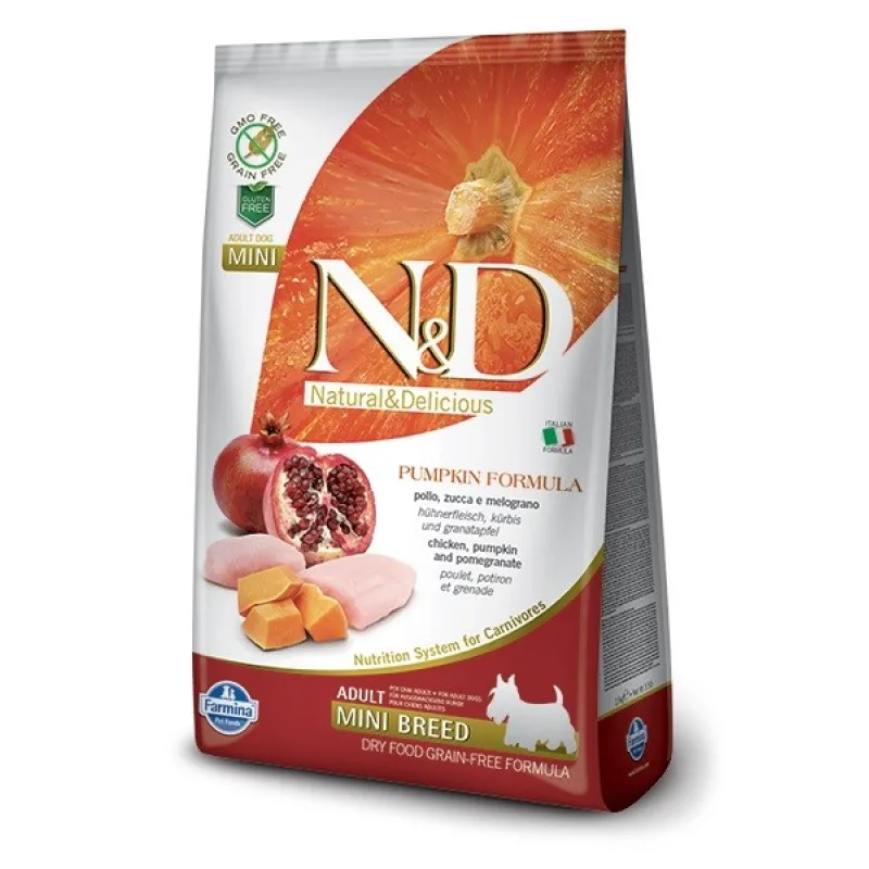 Farmina N&D dog GF PUMPKIN adult mini chicken&pomegranate 0,8 kg