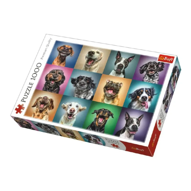 Trefl Puzzle Vtipné psie portréty 1000 dielikov 68,3x48cm v krabici 40x27x6cm