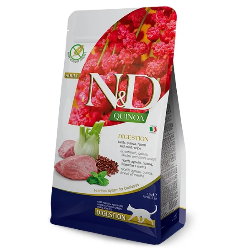 Farmina N&D cat GF QUINOA Digestion Lamb 1,5 kg