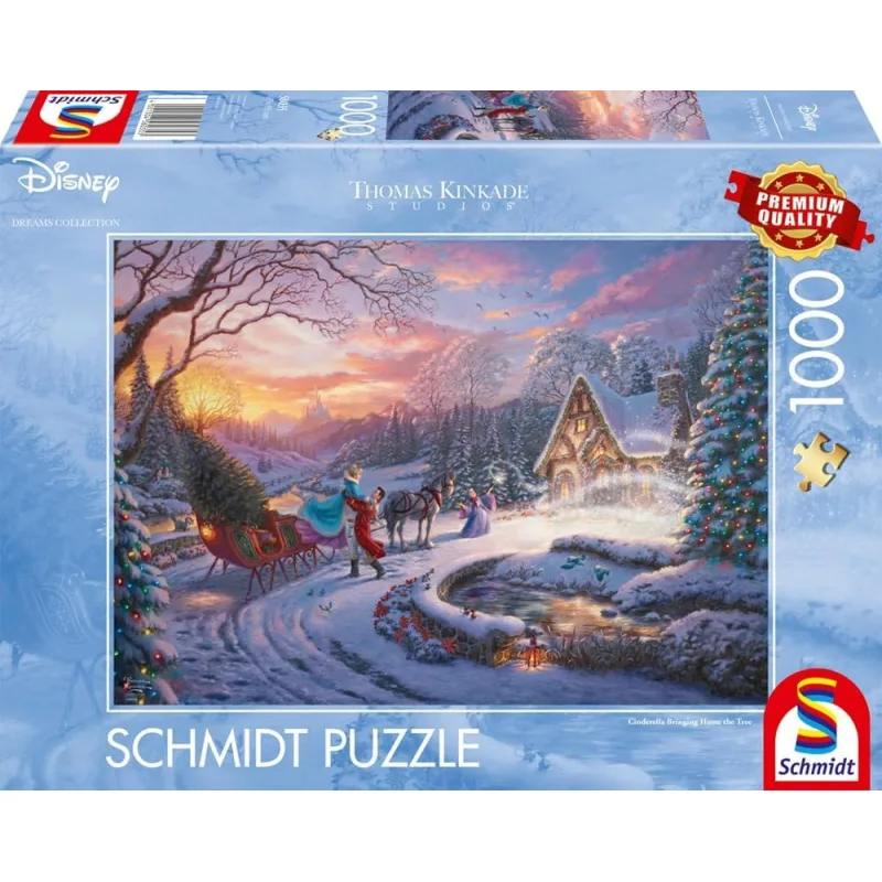 Puzzle Schmidt 1000 dielikov Popoluška: Vezieme domov vianočný stromček
