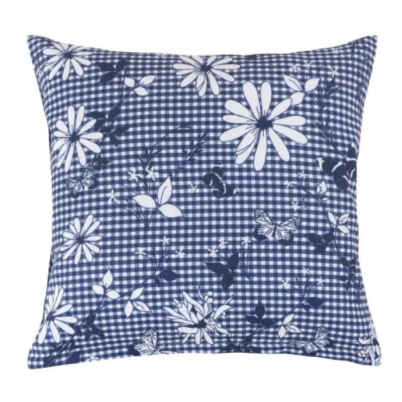Bellatex Povláček DITA, Kostička s květem na modré - 45x45 cm