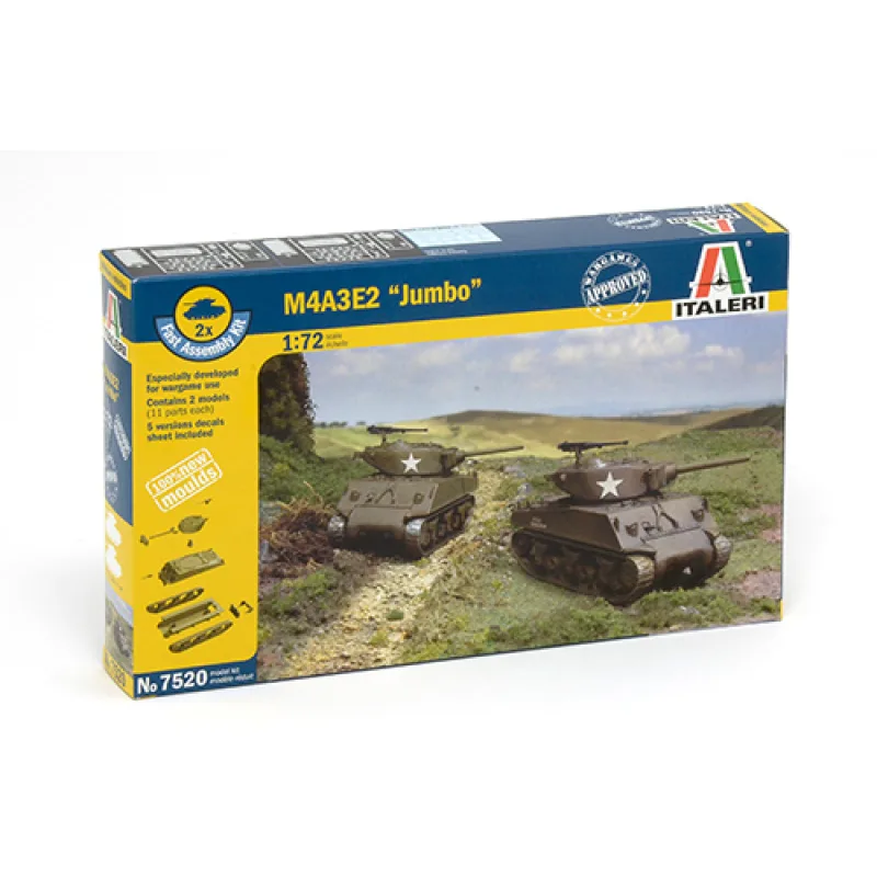Italeri Fast Assembly tanky 7520 - M4A3E2 "JUMBO" (1:72)